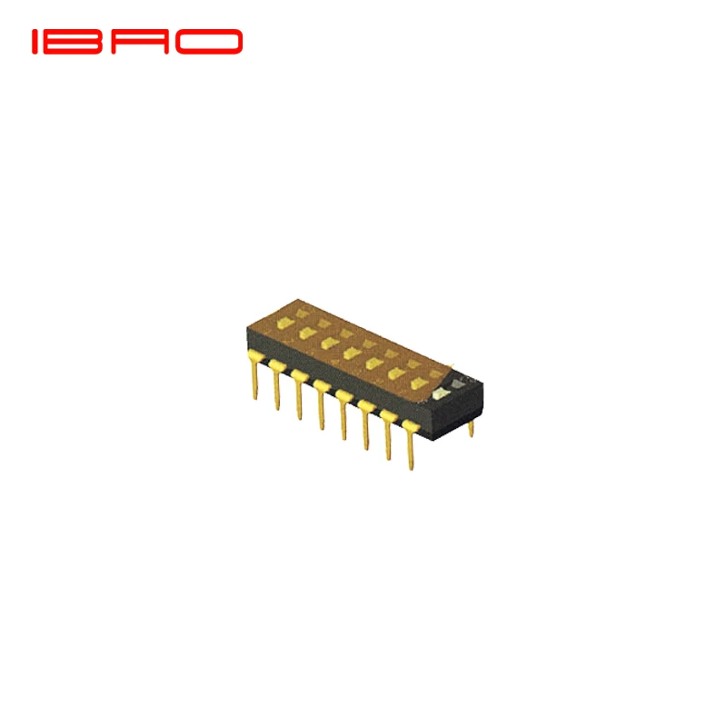 IBAO DIP Switch Series Auto Inserting IC Type 16 pins  Micro Mini Splay Terminal Straight Terminal