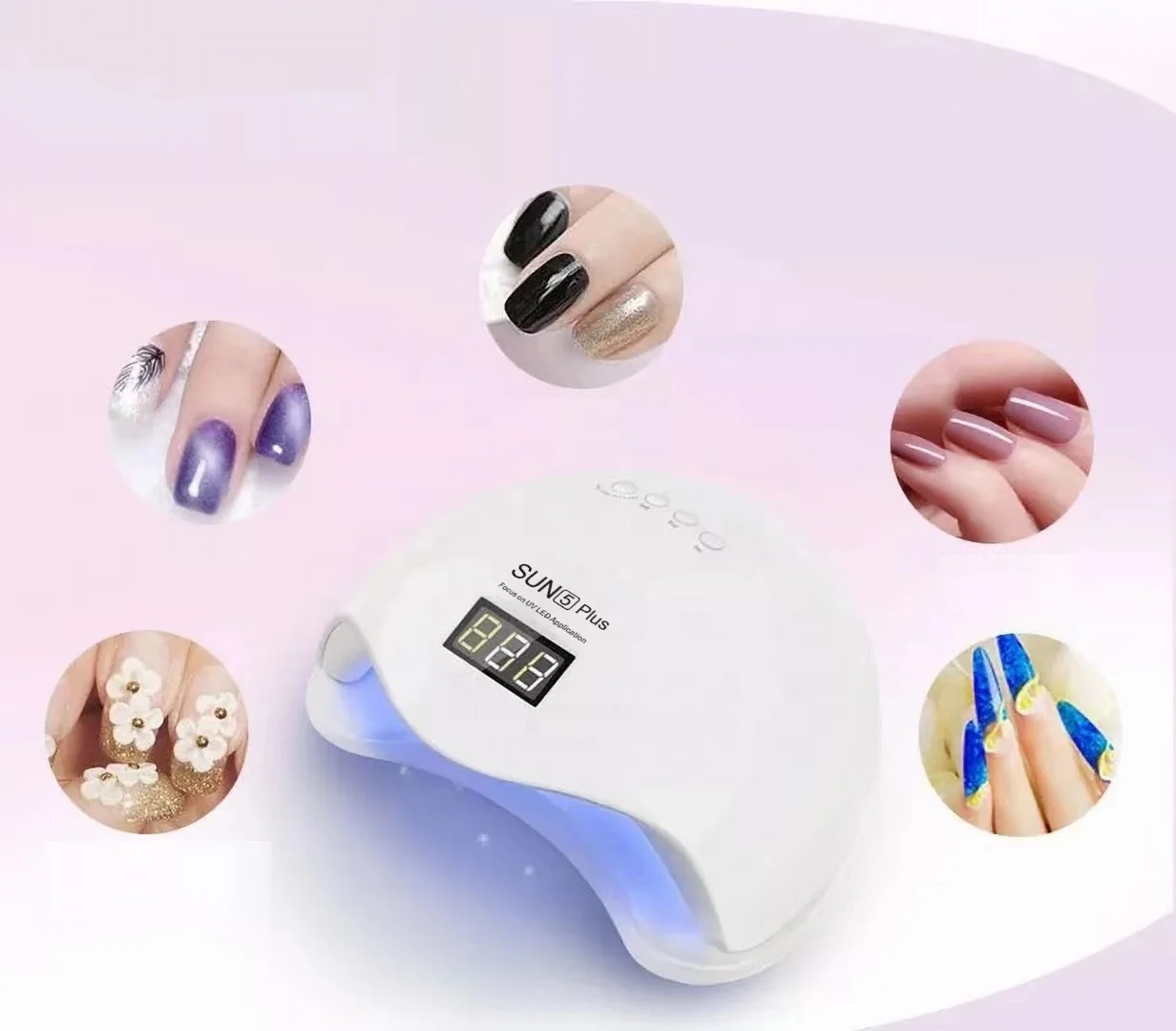 Sun5plus Led Nail Uv Lamp Set Dryer Machine 48W Led Nail Lamp For Curing Nail Gel
