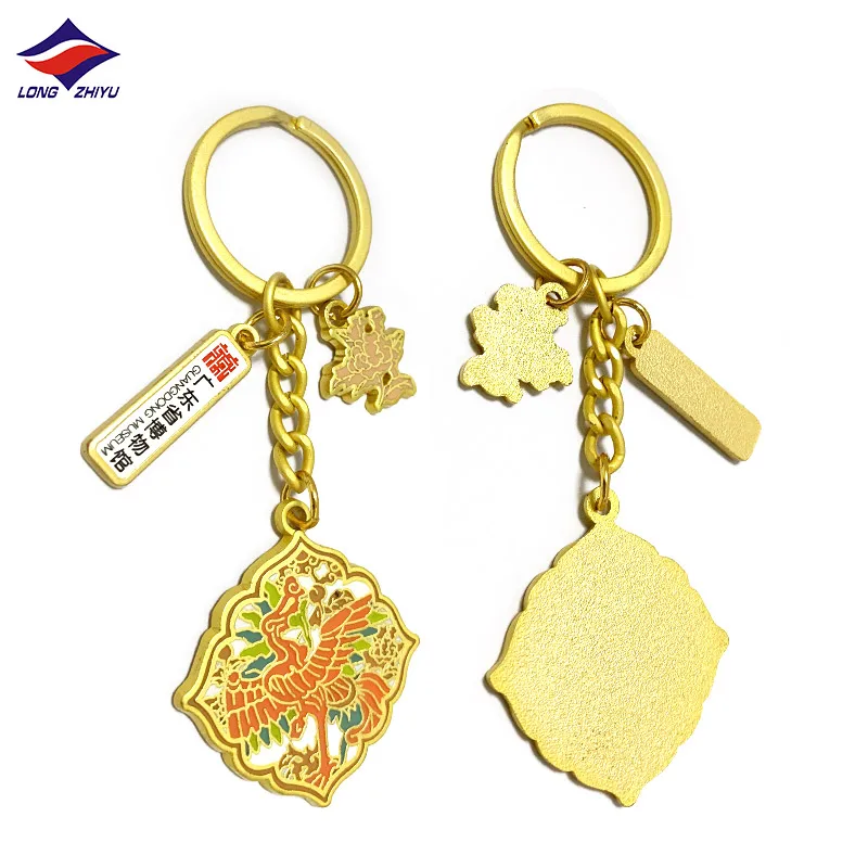 Longzhiyu 15years manufacturer custom soft enamel keychain accessories beautiful initial keychain