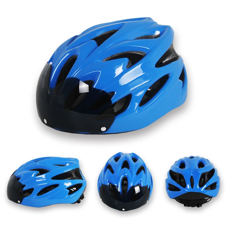 New design custom 0.6 mm special PC EPS solid color round riding flip up motor cycle helmet with windshields
