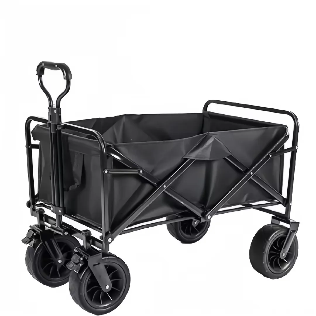 2024 TODO Folding portable camping shopping trolley Multifunctional Folding Camping Cart with Egg roll Table board