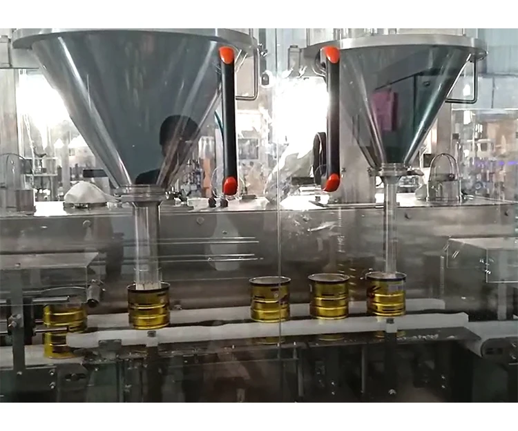 Automatic Inclined Granule Jar Dosing Auger Spiral Talc Powder Filling Machine With Material Feeder