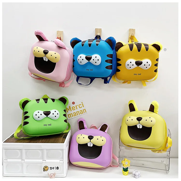 2023 New Children Hard Shell Backpack Kindergarten Girls Princess Schoolbag Cartoon Cute Kitten Backpack