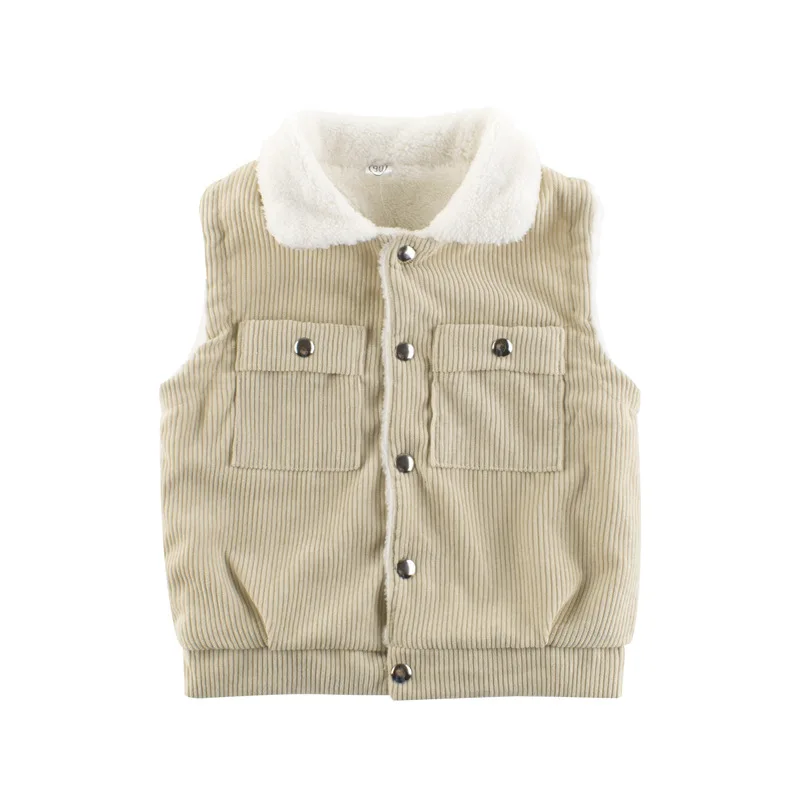 European and American winter kids thick vest coat all match warm outer