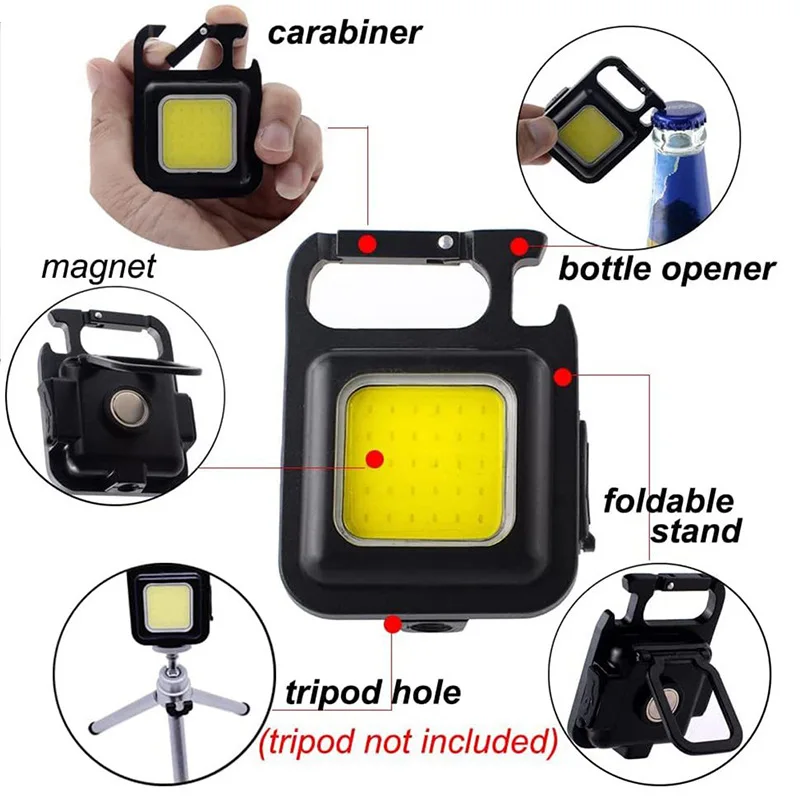 Newest Magnetic COB Work Light Pocket led work flashlight with Bottle opener  Torch Lamp for car Repair