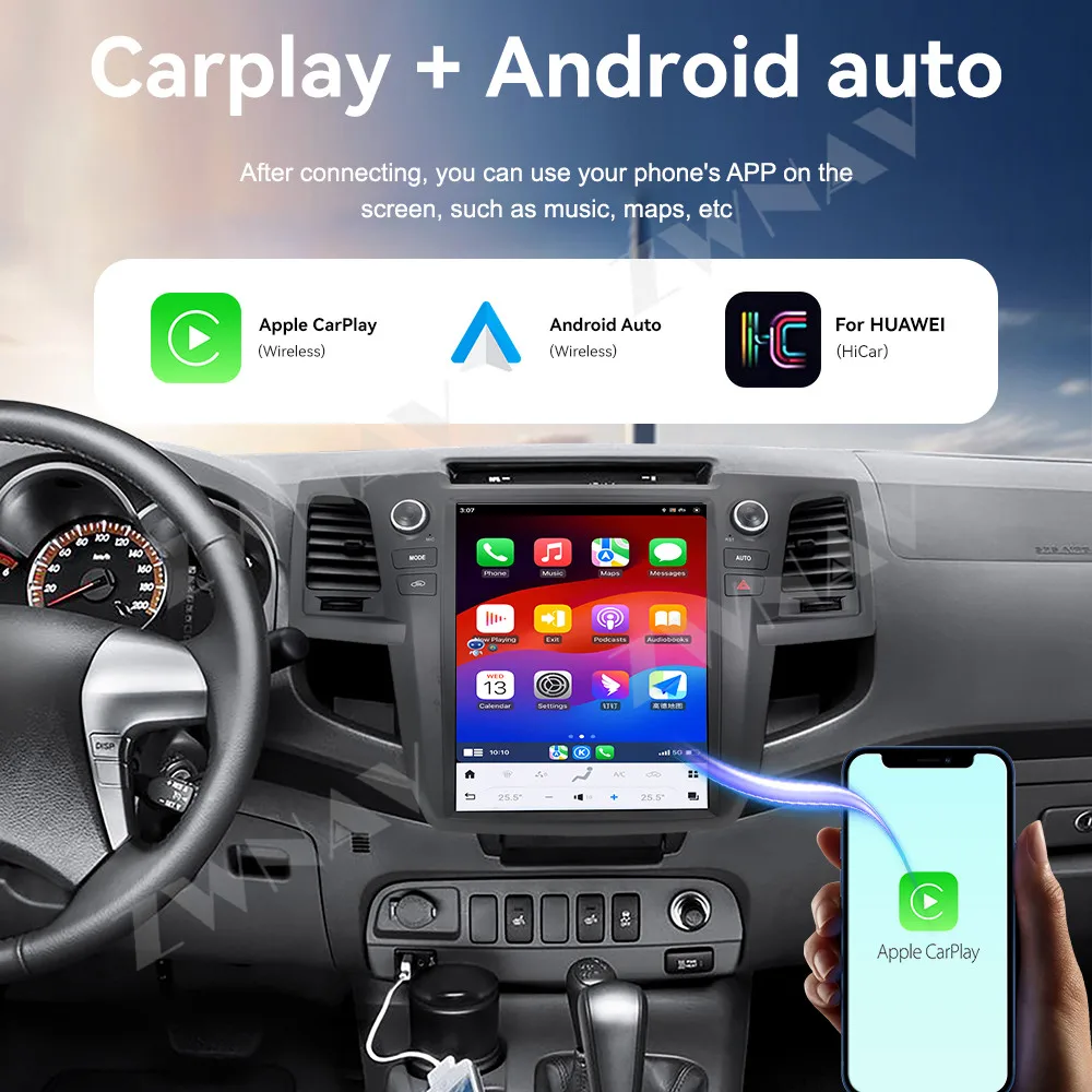 ZWNAV 12 1 дюймов Carplay для Toyota Fortuner 2007-2015 автомобильное радио GPS навигация мультимедийный видеоплеер Автомагнитола