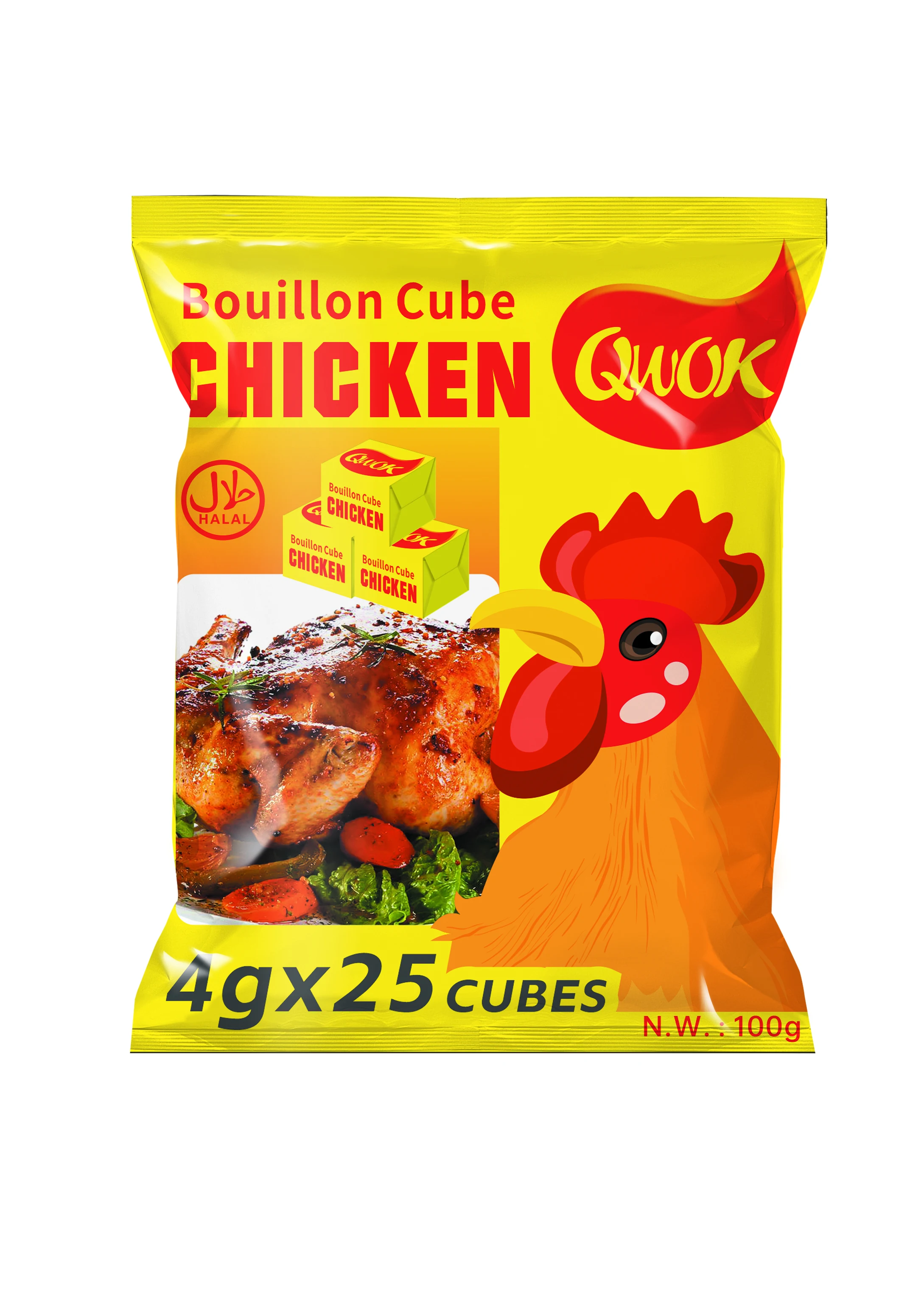 HALAL 4g chicken flavour seasoning bouillon cube Wholesale customization high quality