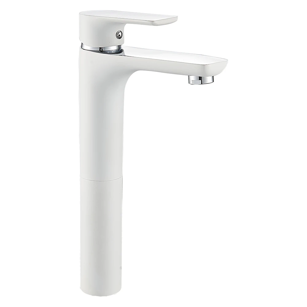 (OB8251CPB/CPW-1BJ) Boou high quality luxurious deck mounted single handle black/white tall brass wash basin faucet mixer