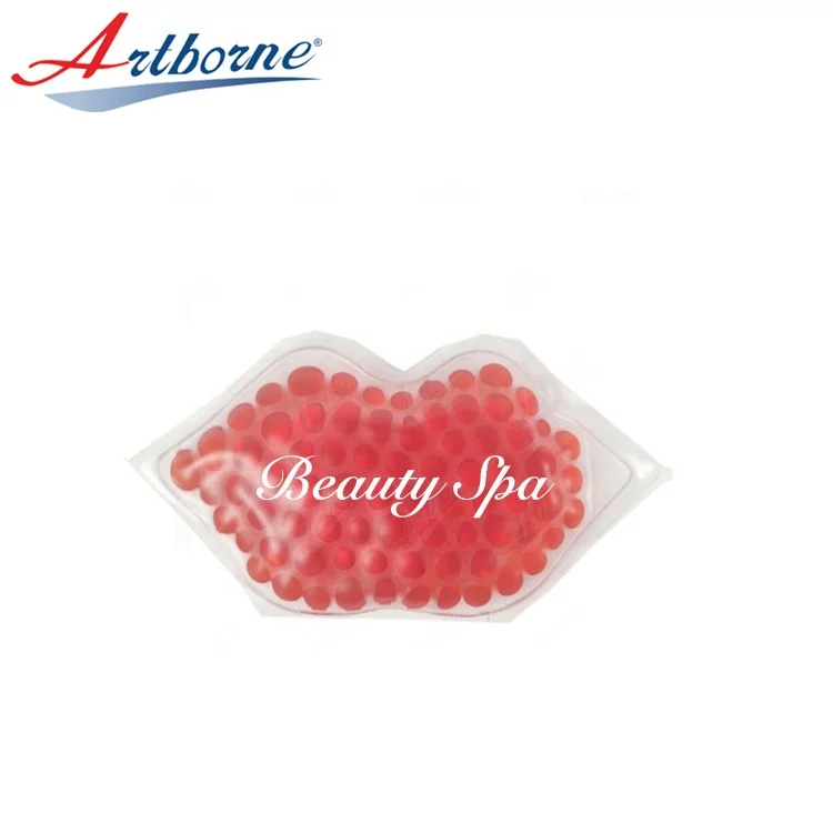 Reusable Microwave Gel Beads Hot Cold Pack Lip Shaped Ice Gel Mask for Skin Care Lip Cool Ice Pack Hot Cold Pad