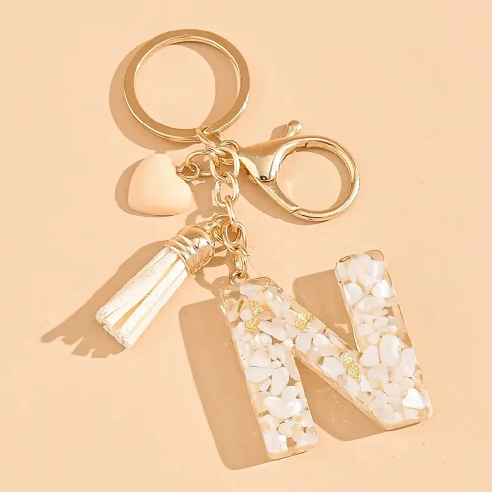 Wholesale Letter Keychain Backpack Accessories Lobster Clasp Love Tassel Keychain Cute