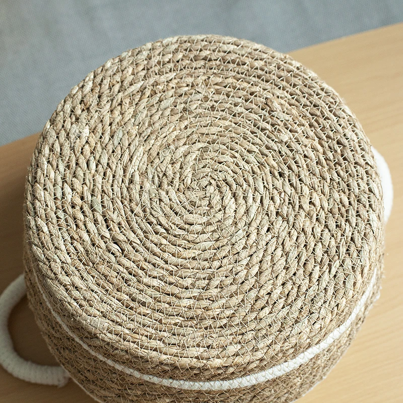 Custom round 2023 cotton woven seagrass basket wicker picnic storage rattan baskets