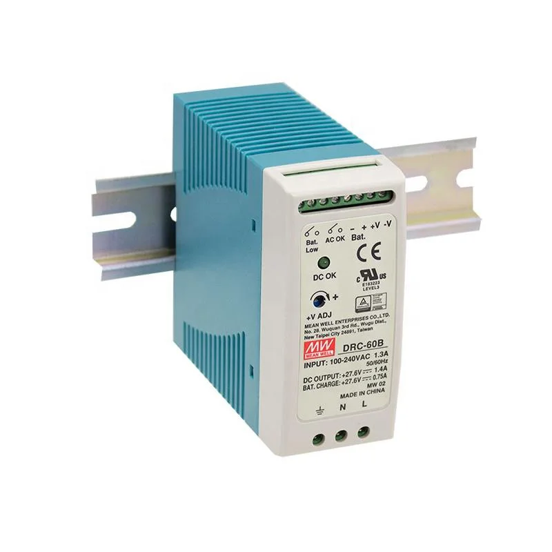 Original MEAN WELL DRC-60B 60W 27.6V Single Output with Battery Charger (UPS Function)