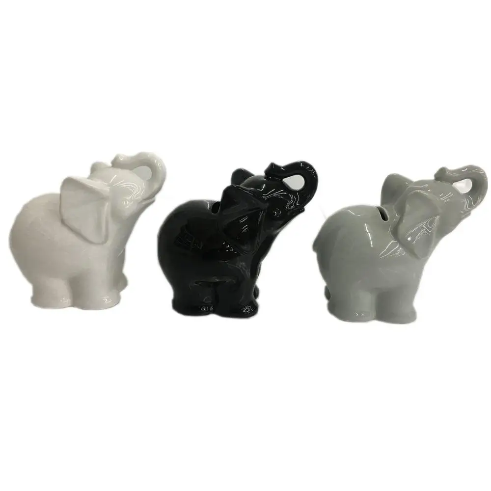 Factory custom exquisite ceramic elephant piggy bank to give children the best gift coin bank