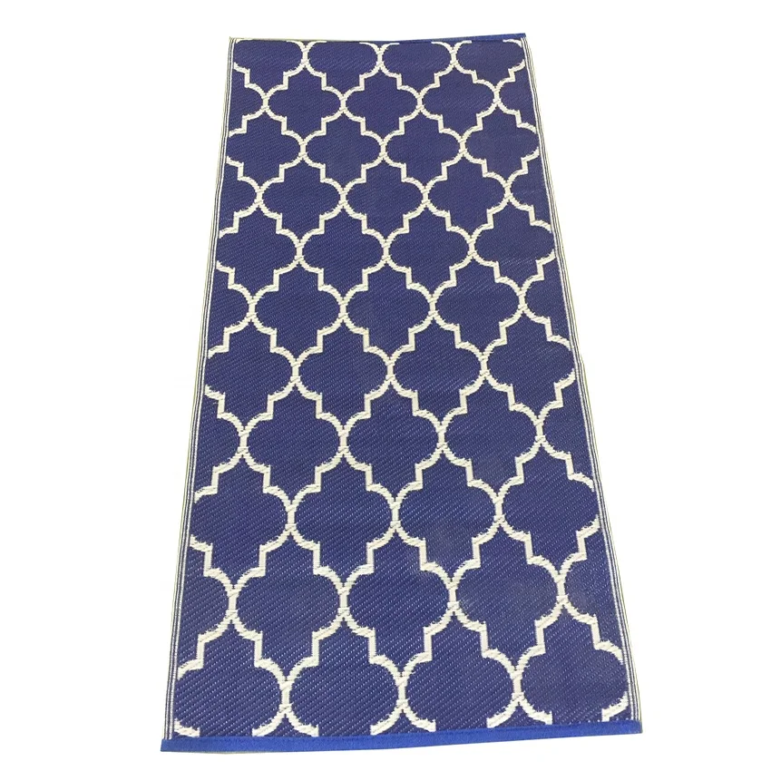 180X270 eco-friendly outdoor rug woven from straws make of premium quality recycled plastic tangier black and white