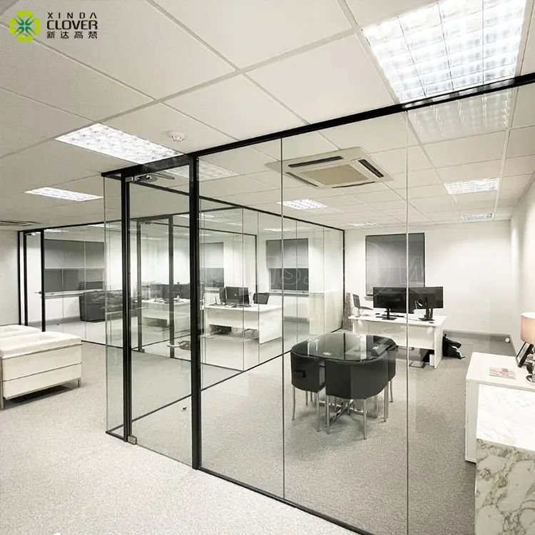Demountable aluminium profile office glass walls partitions