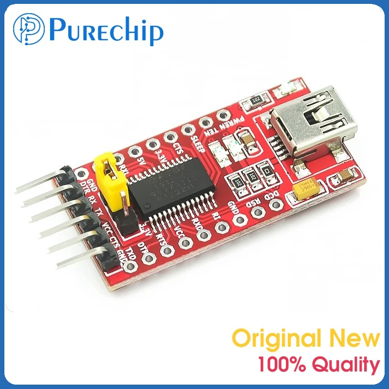 Purechip USB to TTL supports 3.3V 5V FT232RL module dedicated download cable mini interface