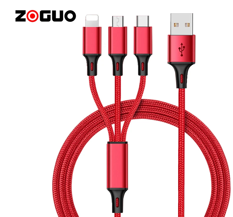 Новый дизайн заводская цена 3 в 1 Многофункциональный USB-кабель для зарядки и передачи