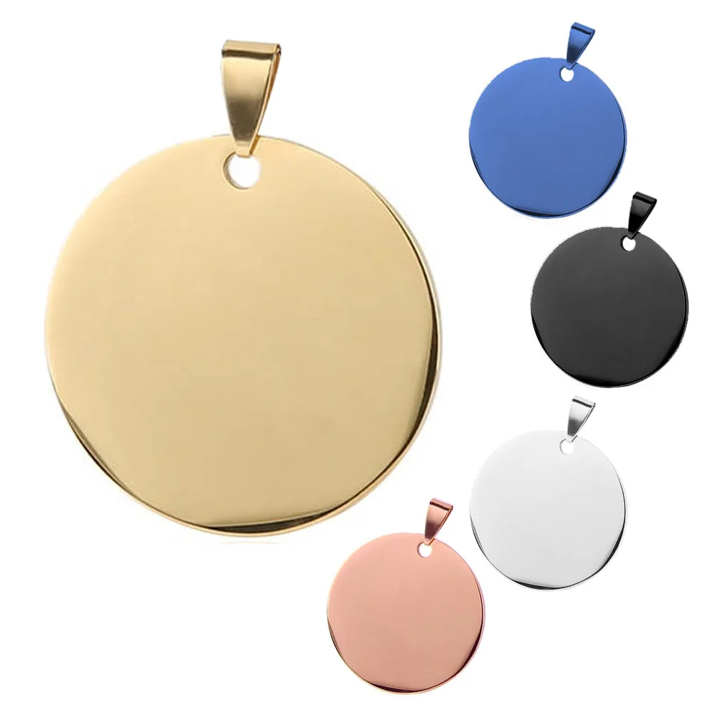 
Blank DIY Personal Engrave Gold Colors Stainless Steel Jewelry Lover Jewelry Round Bitcoin Pendants For Necklace 