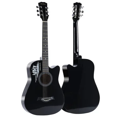 Wholesale new style 38 inch basswood folk guitar for beginner and kids Hot sale good quality plucked stringed instrument