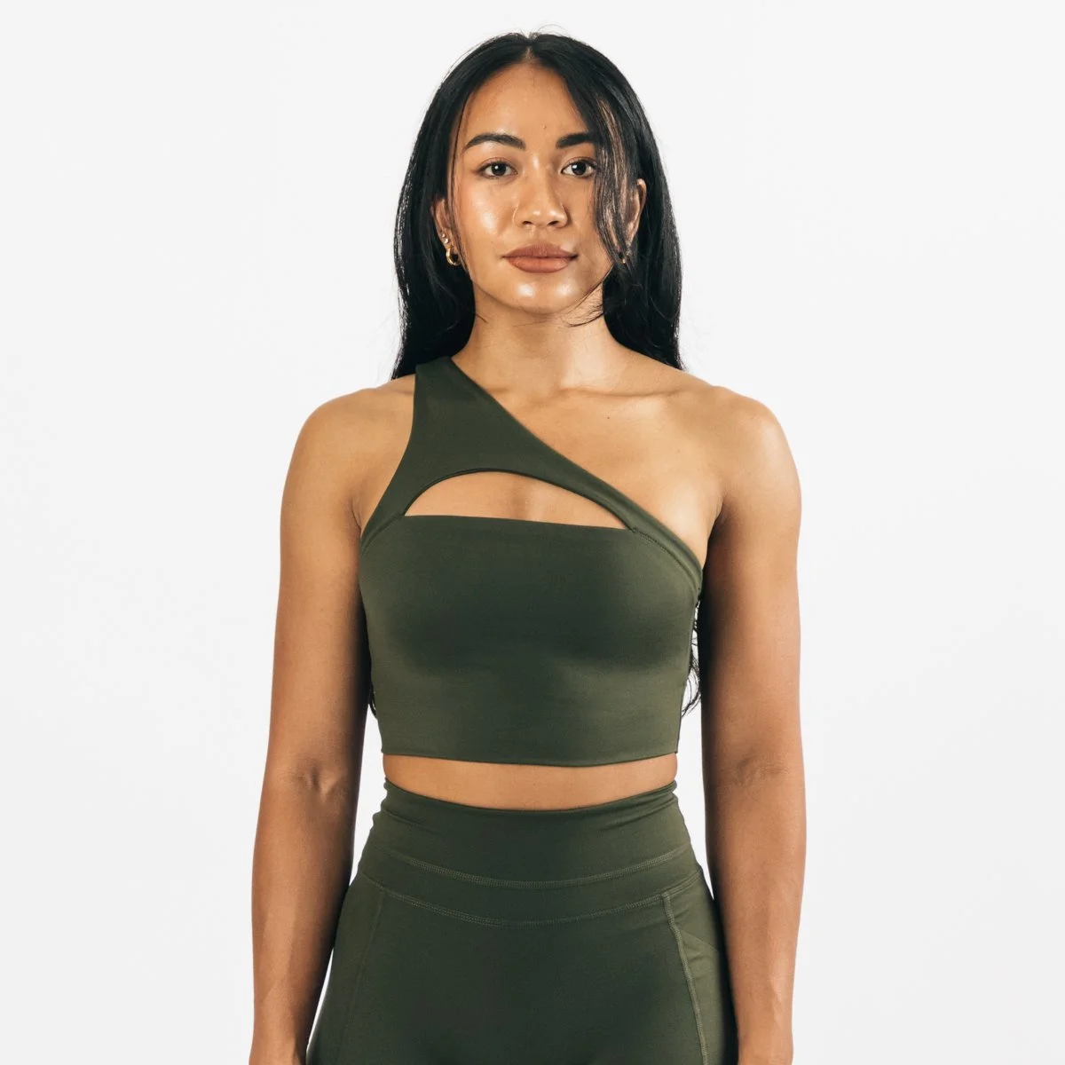 Seamless Bra Fitness Sport Bra JUPITER GREEN ALPHALUX ASYMMETRICAL BRA