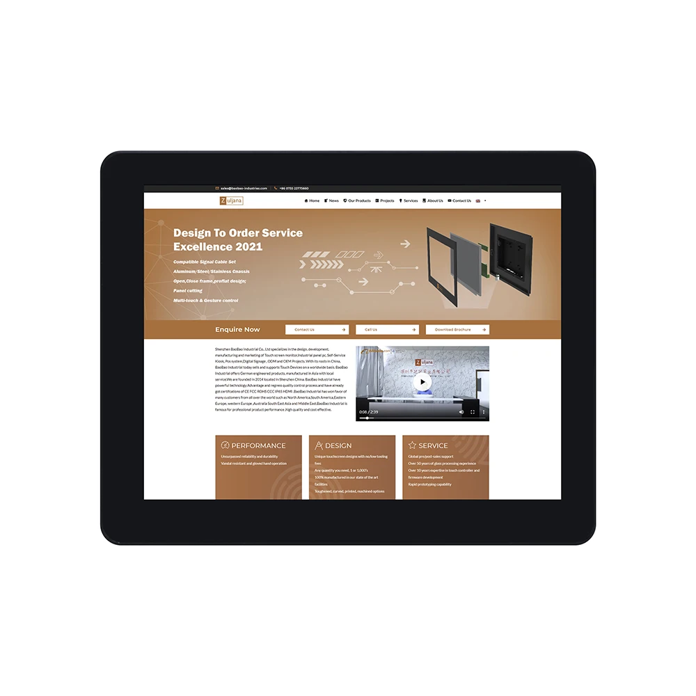 China  10 Inch  Industrial Ip65 Rugged Waterproof Fanless Touch Panel Pc All-In-One Computer 1024*600 For Commercial Space