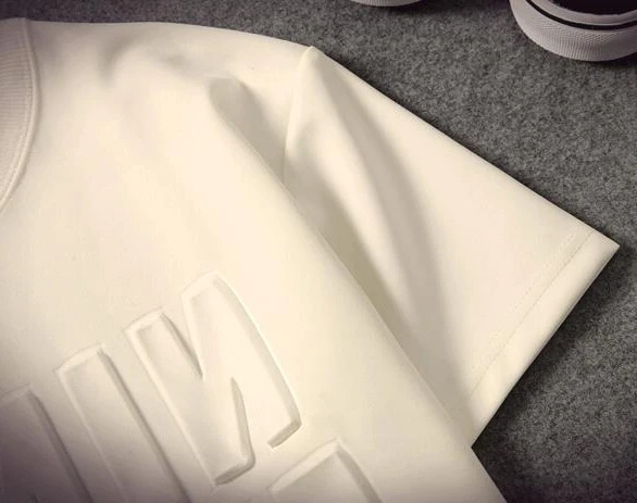 Modern fancywork Embossed Print men short sleeve Custom DesignCustom Tshirt Pattern 3d Design T-shirt