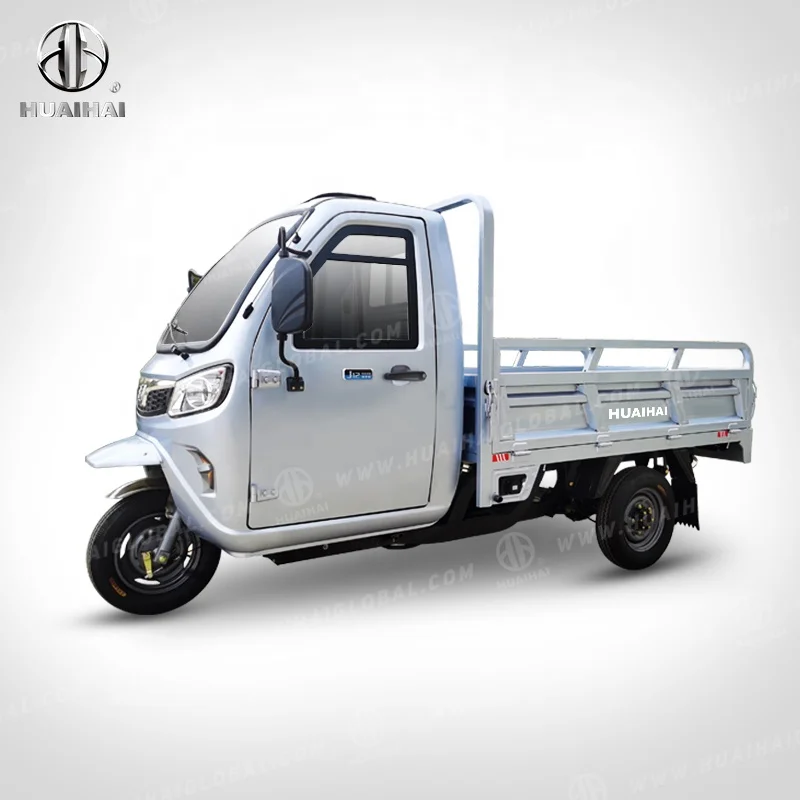 Water cooling 200CC engine Cargo delivery motor tricycle Closed cabinet motortricycle