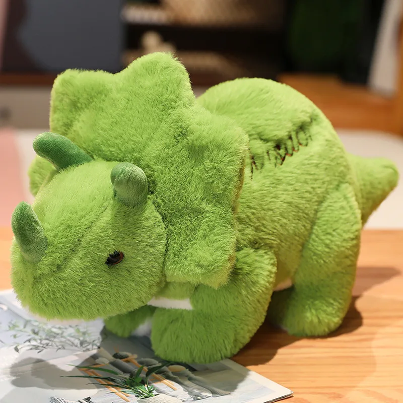 Hot selling super cute  4 types of green dinosaur plush animal toys  stuffed dinosaur doll