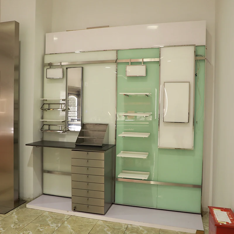 Fashion Cosmetic Shop Interior Design Ideas Skin Care Display Shelves Gondola Display Cosmetic Display Stand