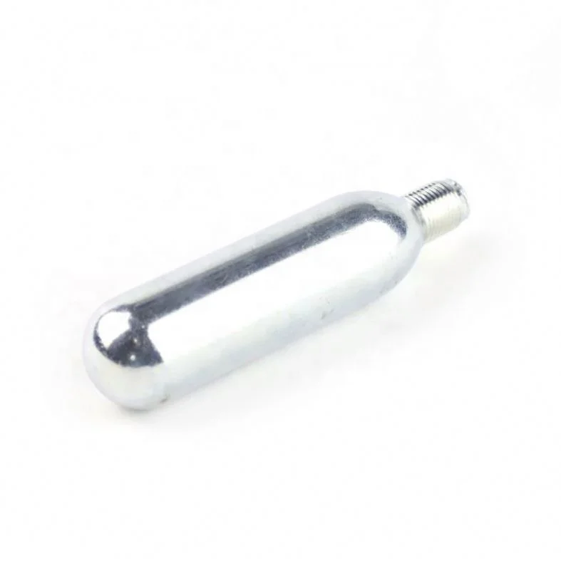 Food grade 45Cc/33G Small CO2 Gas Cylinder With 5/8-18UNF Screw Neck For Motor/Marine/Equestrian Life Jacket