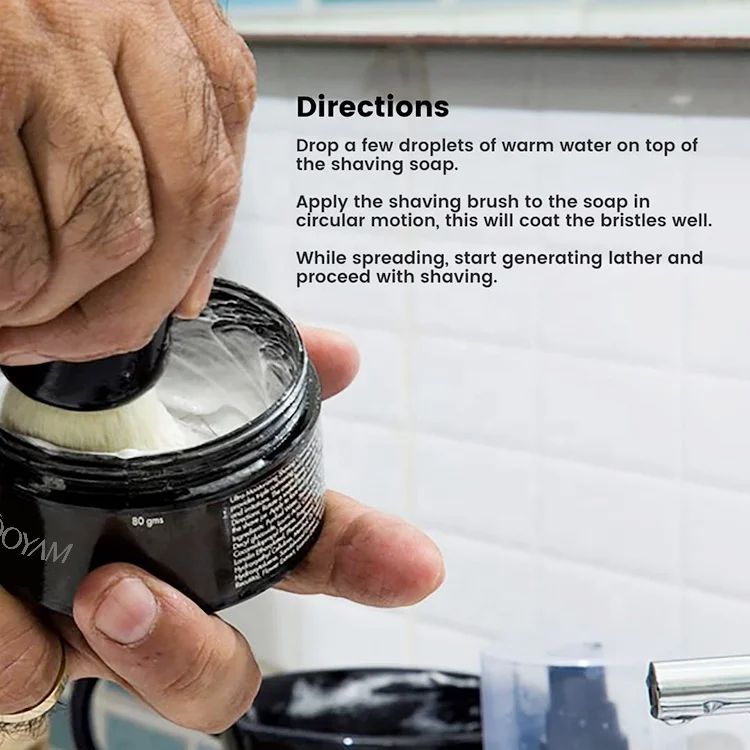 Organic Seabuckthorn & Aloe Vera Luxury Shaving Soap Foam Cream Moisturizing Smooth Skin Men Shaving Soap