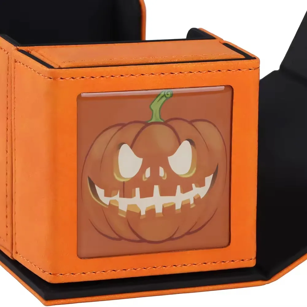 Wholesale Custom PU leather Magnetic playing Card Poke mon PU Card Storage Box Storage Box card deck box