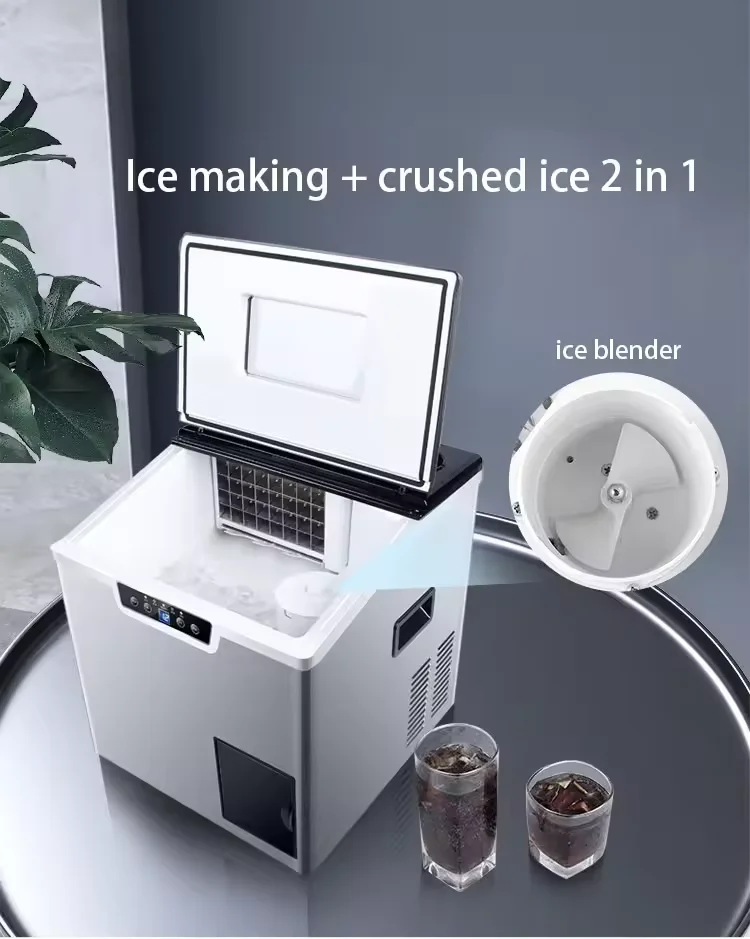 Ice making and crushing all-in-one small commercial home ice machine