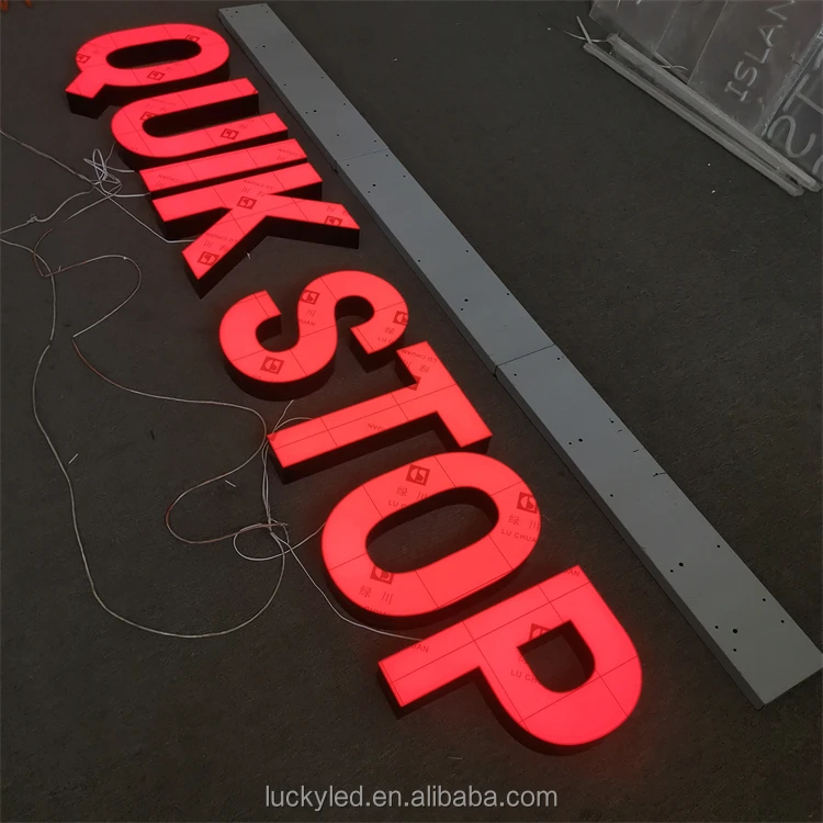 Custom Building sign shop name board led letter frontlit store front sign for business outdoor led sign
