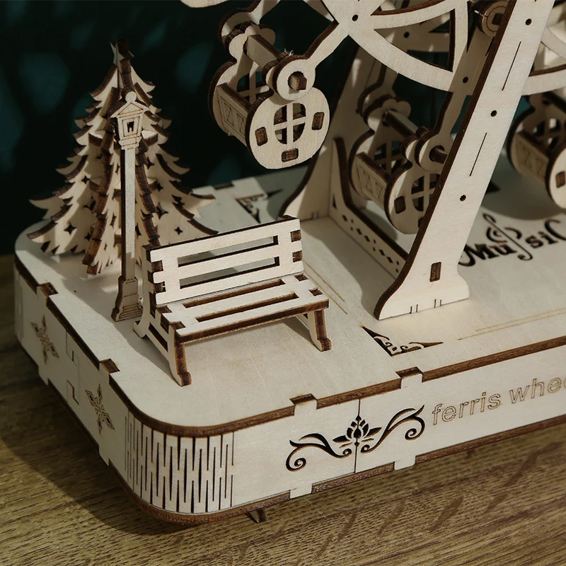Wooden Handicraft Toys Assembly Wood ferris wheel 3D assembled set