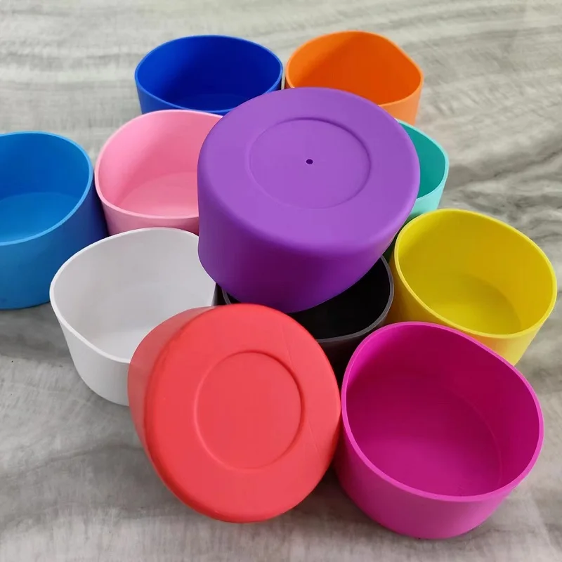Custom water bottle non-slip bottom cover 7.5cm 9cm custom protective silicone boot cover