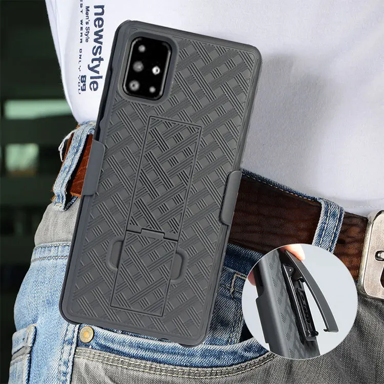 Built-in Kickstand Shockproof Belt Clip Back Cover For Samsung Galaxy A51 Case Armor
