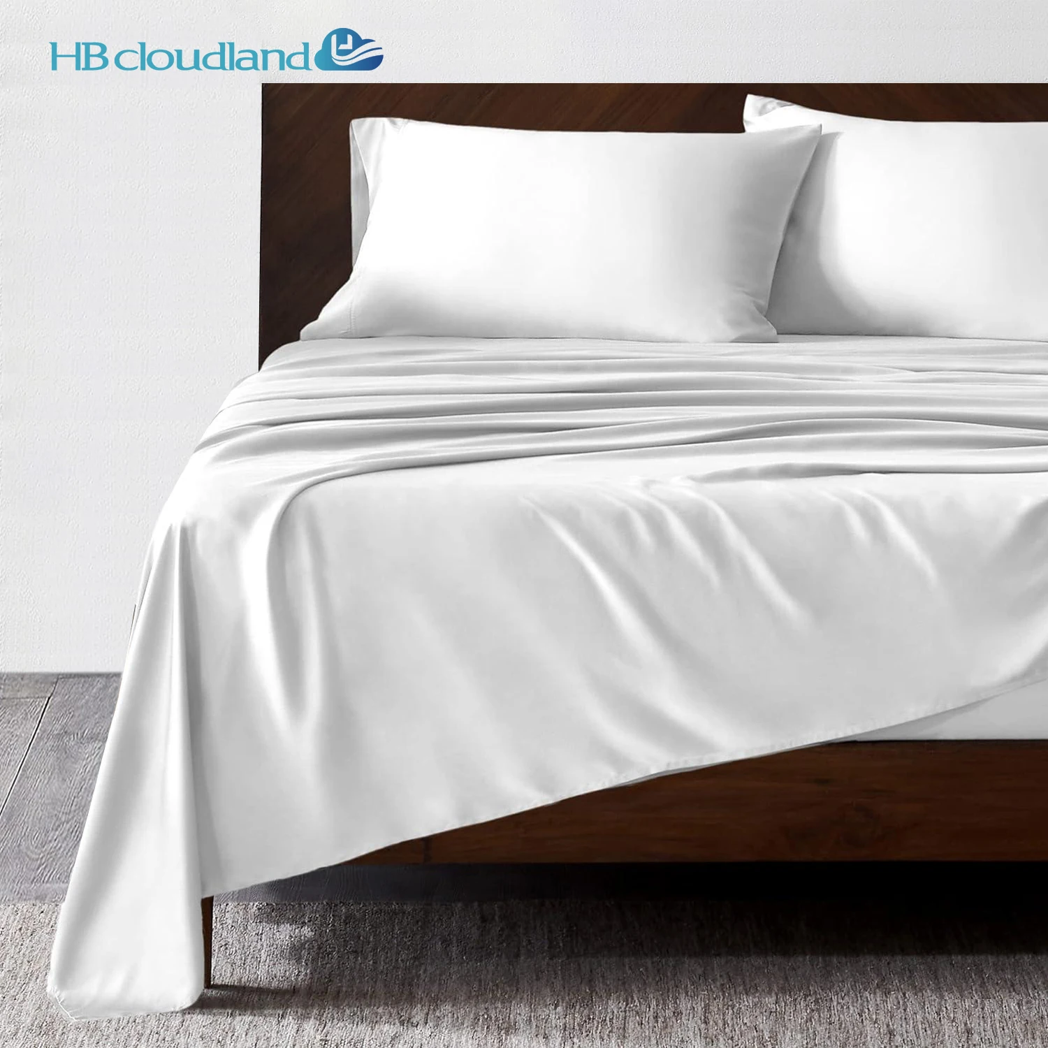 Клоудленд отель роскошный белый 100% Чистый хлопок простыня наборы королева размер