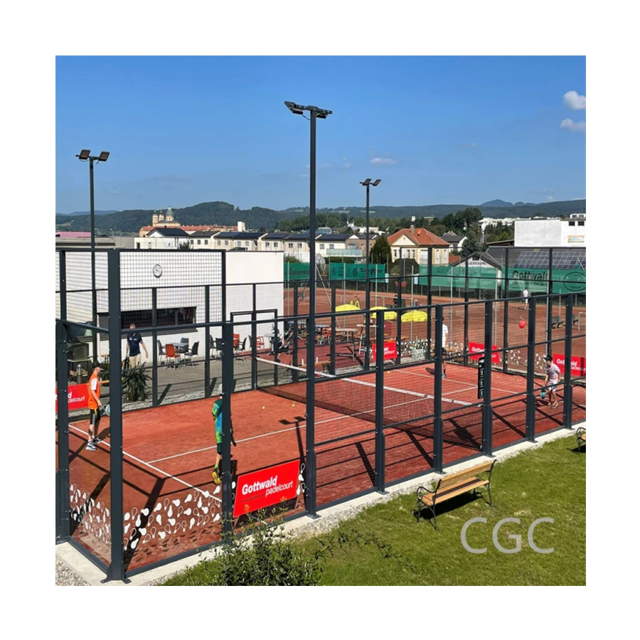 Professional custom panoramic paddle net padel tennis court tennis training