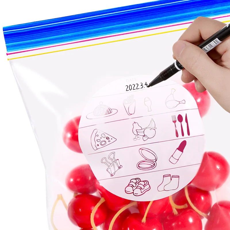 YURUI Factory Food Grade Ldpe Cartoon Double Track Slider Freezer Printed Cute Airtight Zip Lock Food Storage Custom Zipper Bag