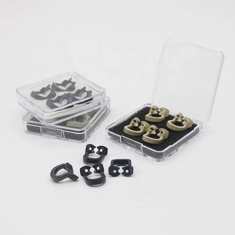 4x Dental Resin Soft Clamp Universal Rubber Dam Sheet Molar Premolar Teeth