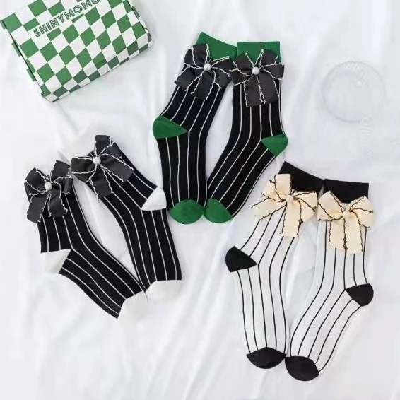 Новинка 2021, женские Чулочно-носочные изделия с бантом, чулочно-носочные изделия с вертикальной полосой и 200 иглами, интеллектуальный аппарат «все в одном» без косточек, шовный шов