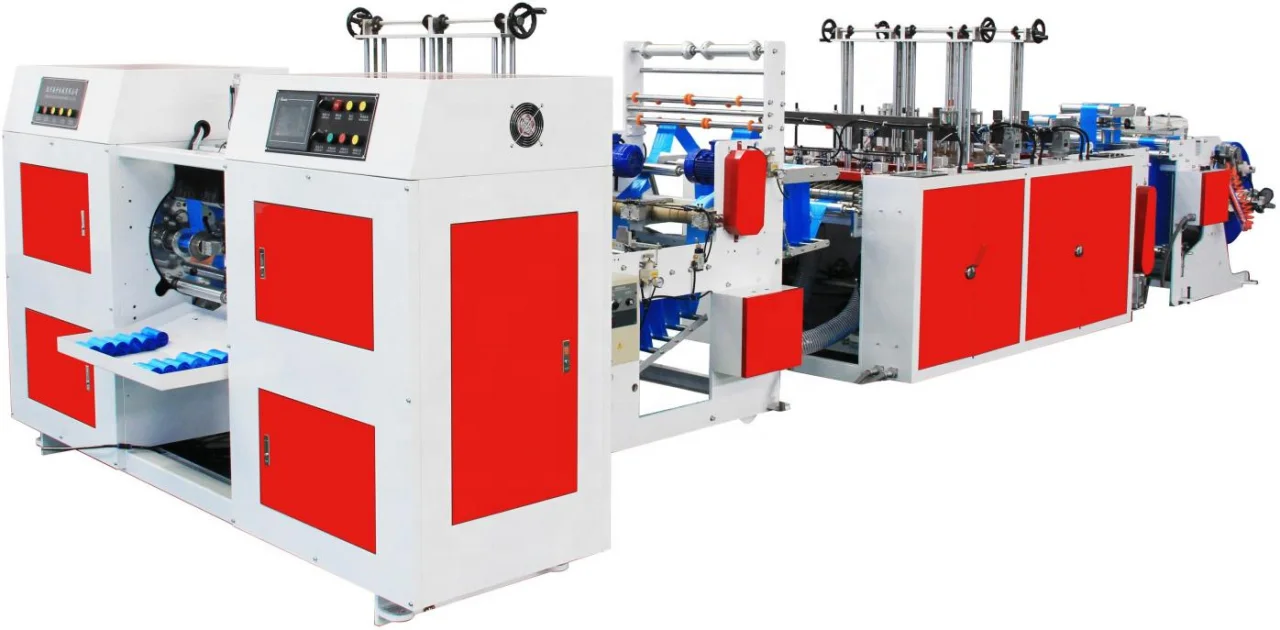 Full-Automatic Biodegradable PLA Starch Garbage Bag Plastic Trash Bag on Roll Making Machine 2 Lines other packaging machine