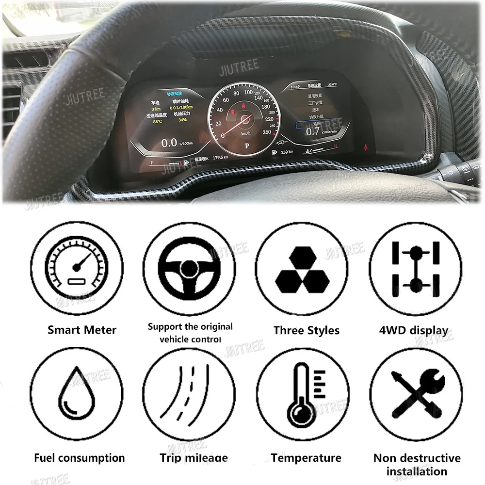12 3 дюймов Автомобильная цифровая приборная панель для Toyota 4Runner 2010-2022 IPS ЖК-инструмент кластер электроники дисплей linux цифровой