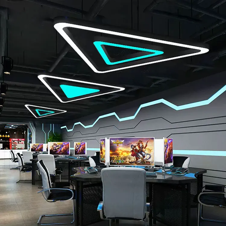 Customized Led Hanging Linear Light Office Mall Billiard Room Tube Led Linear Light Aluminum Pendant Linear Lights