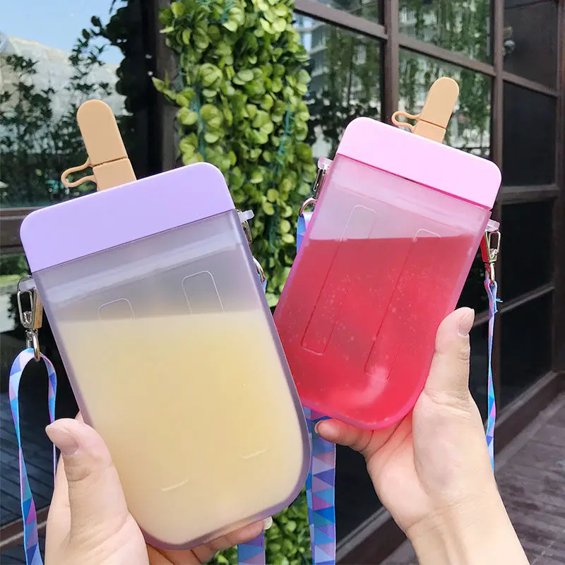Бутылка для воды в виде арбуза летняя пластиковая портативная бутылка с соломинкой