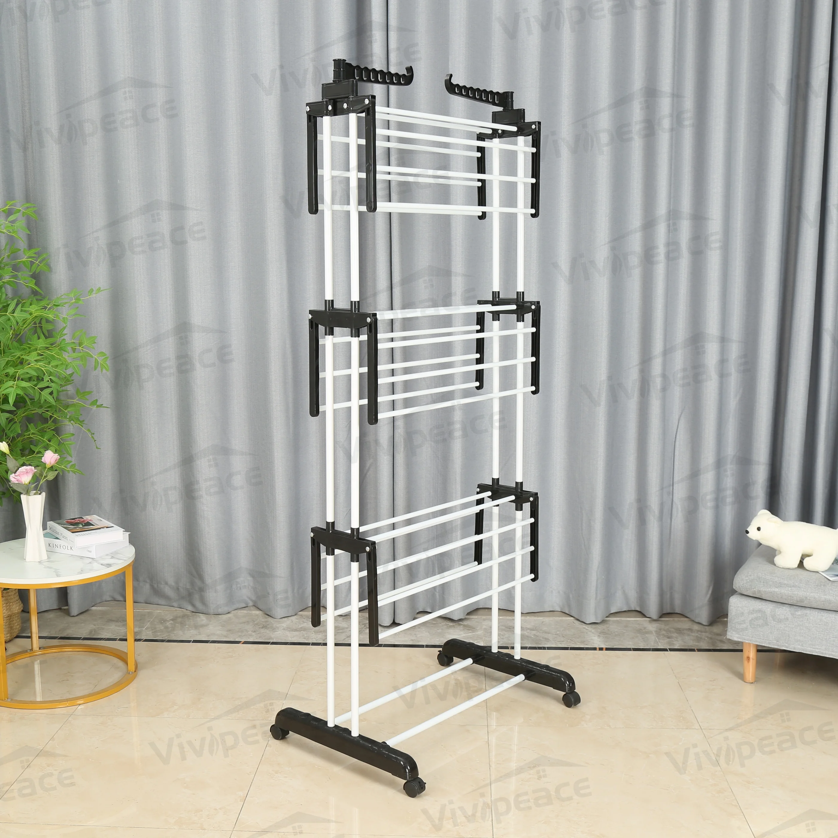 Cheap rack  3 tiers clothes drying rack garment rack