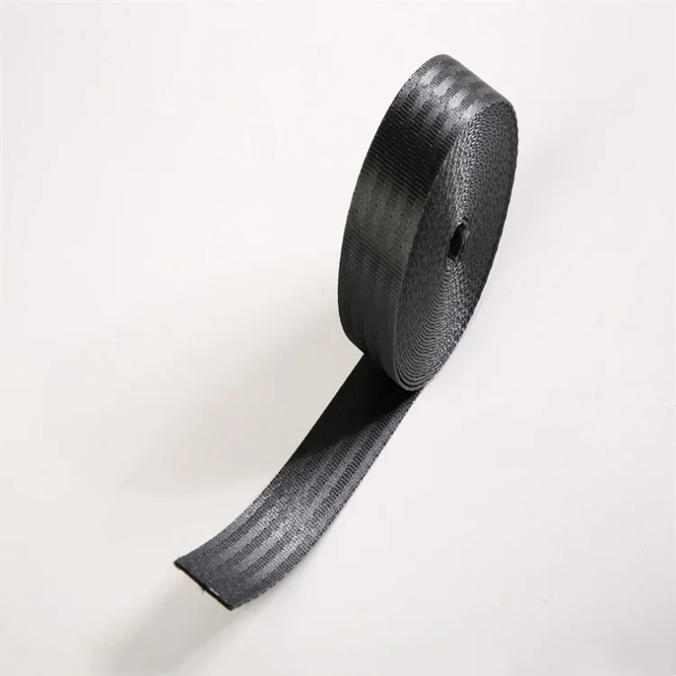 High Resistance Two Point Safety Belt Black Durable Woven Webbing Strap Car Seat Belt Harness for Automobile Accessories