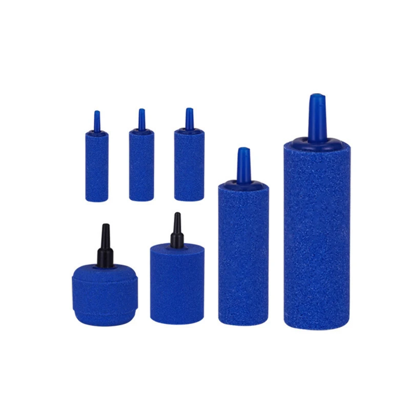 HiSin AS/BS Series Cylinder 7 Boxes Blue/Grey Air Stone For Hydroponics/Aquarium/Aquatic Product Transportation/Sewage Treatment