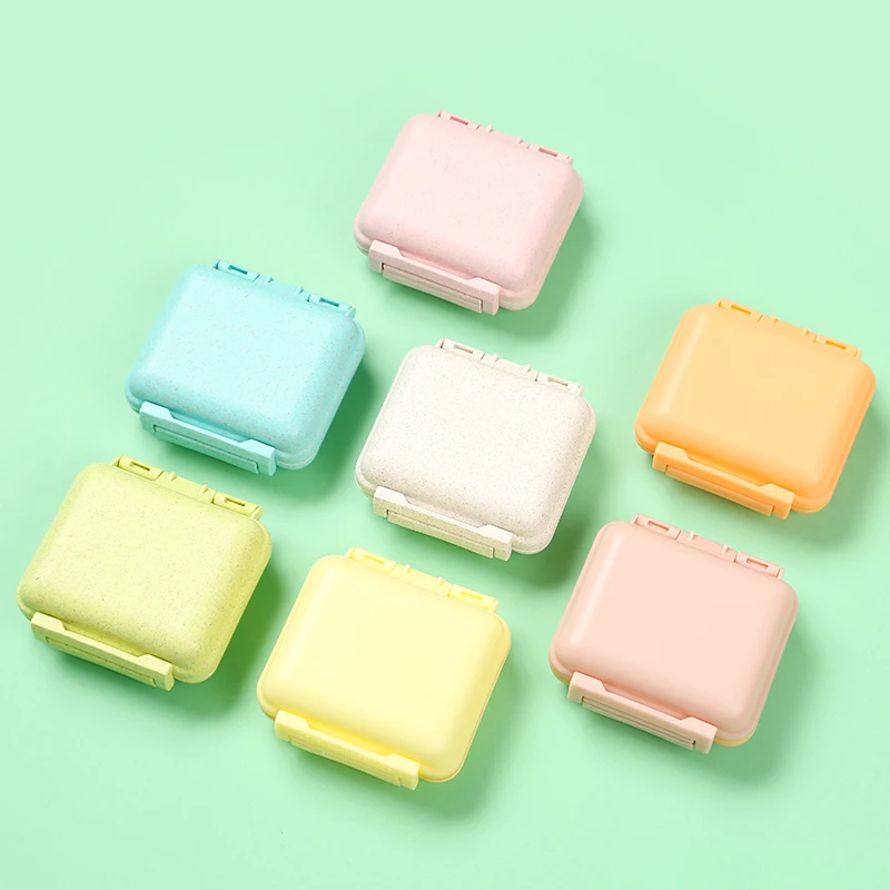 Plastic Pill Box Medicine Storage Case 6 Compartment Pill Dispenser Box Organizer Vitamin Capsules Storage Box